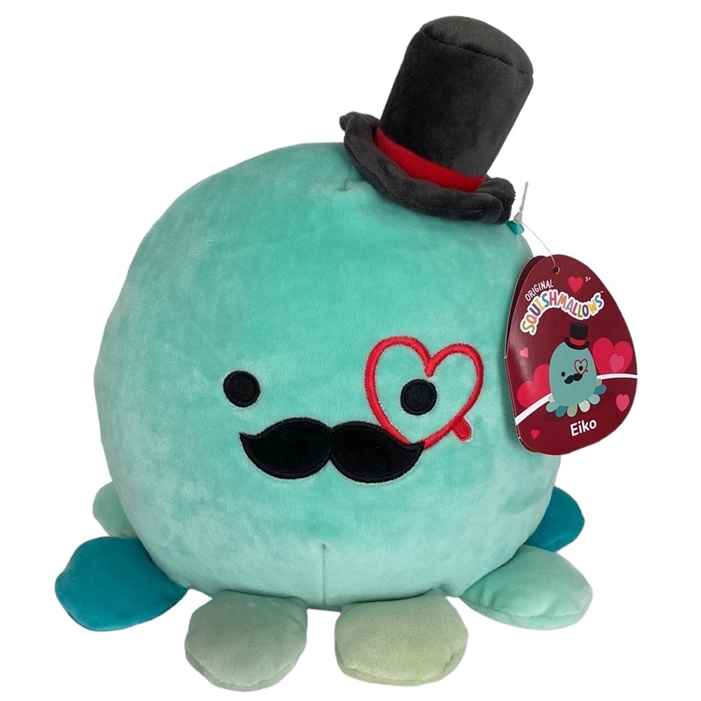 Squishmallows Heart Octopus Eiko 10” Plush